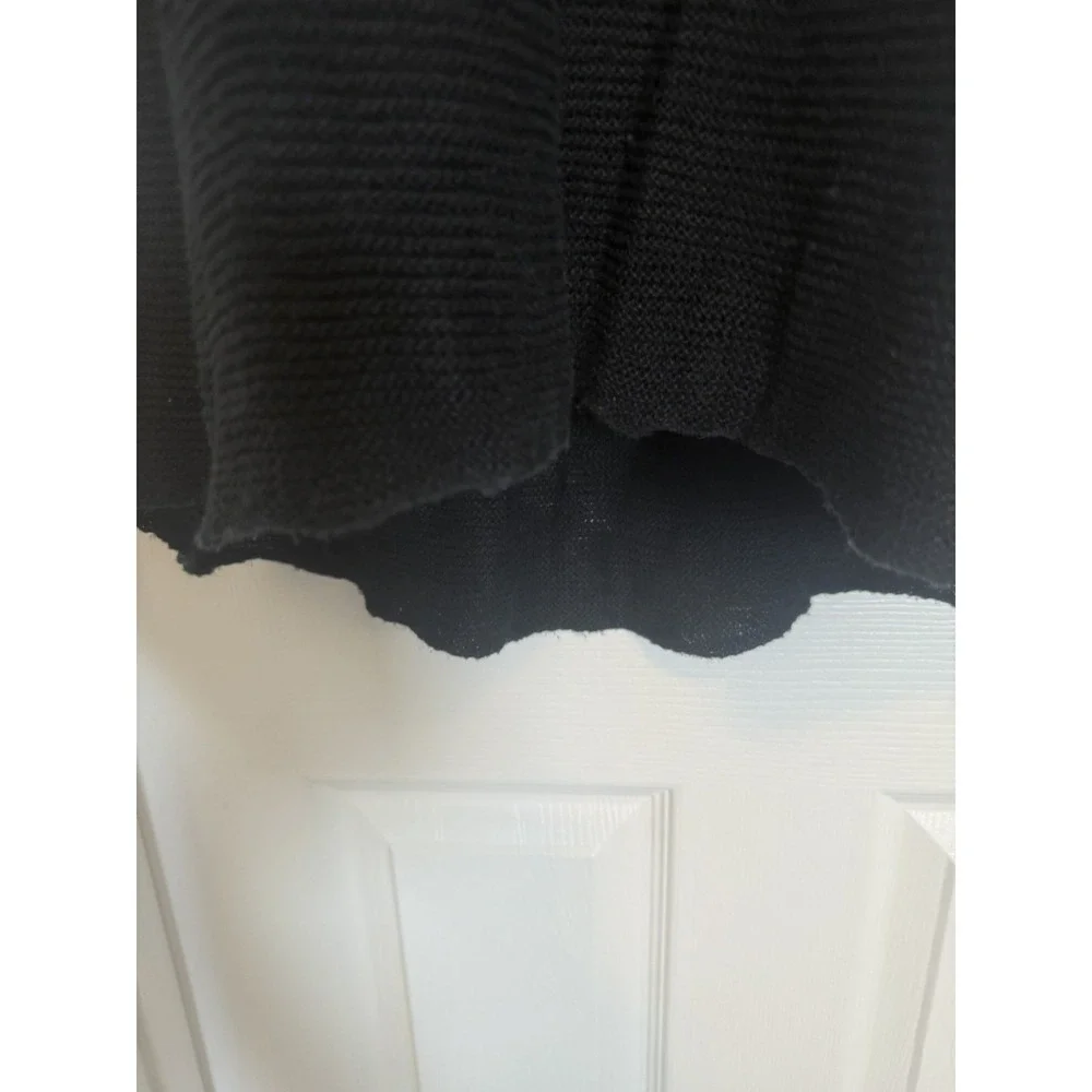 Ralph Lauren 100% Linen Light Sweater Black V-Neck Oversized  Small Prep Beach